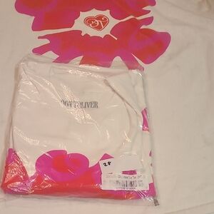 Pink and White Graphic T-Shirt by S. Oliver